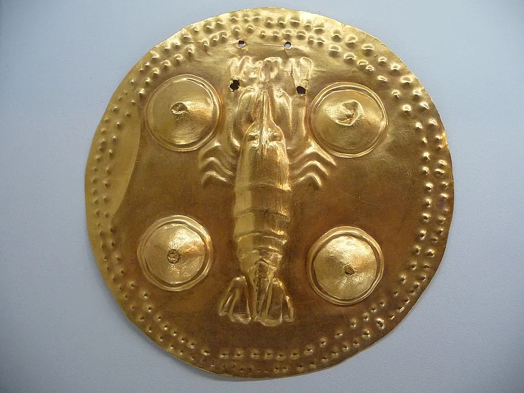 Costa Rica San Jose Goldmuseum Schale mit Krebstier