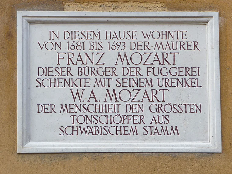 Augsburg Fuggerei Haus Franz Mozart