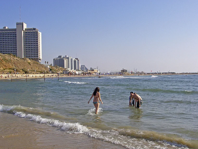 Tel Aviv Strand Badende