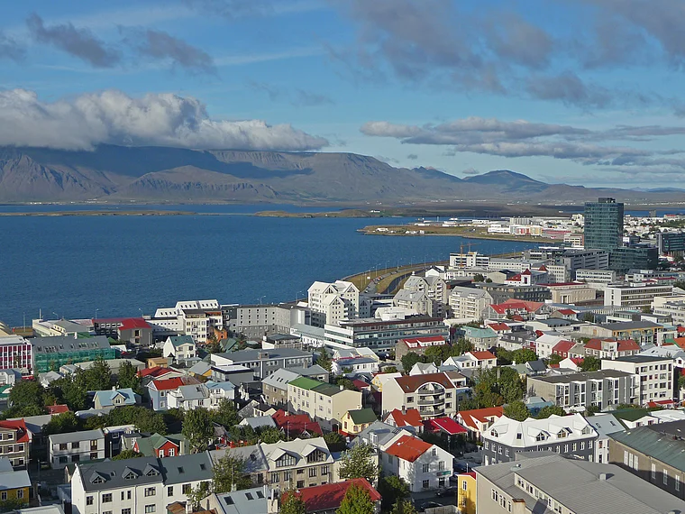Island Reykjavik Hallgrímskirkja Ausblick