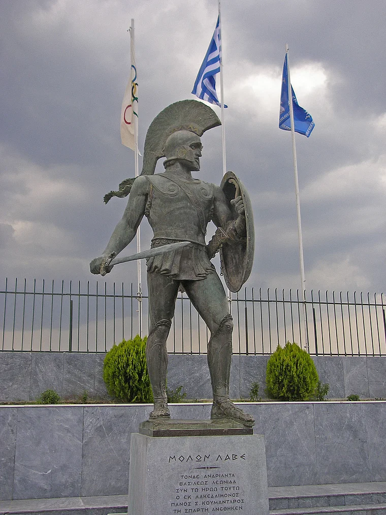 Peloponnes Sparta Denkmal Leonidas