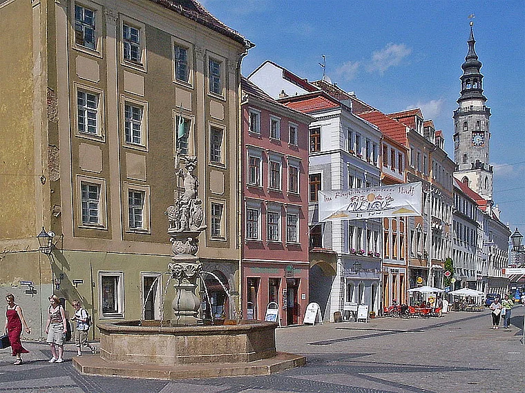 Görlitz Obermarkt Georgsbrunnen