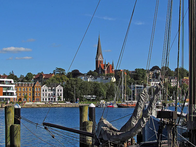 Flensburg Hafen Blick von Westen