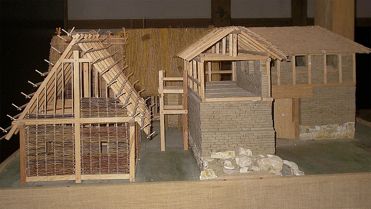 Freilichtmuseum Heuneburg Modell Keltendorf