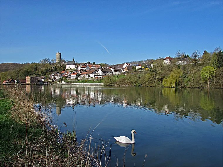 Ortenberg Lißberg Ausgleichsweiher Schwan