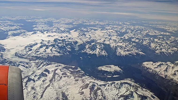 Kanada Rocky Montains Blick aus der Luft