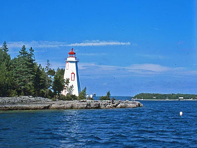 Tobermory Ontario Lake Huron Big Tub Harbor Leuchtturm