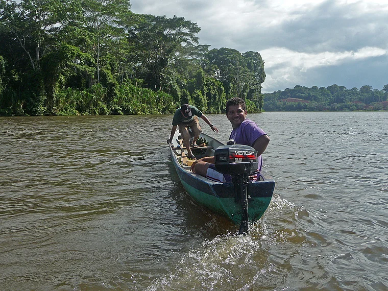 Nicaragua El Castillo Boot mit Fischern