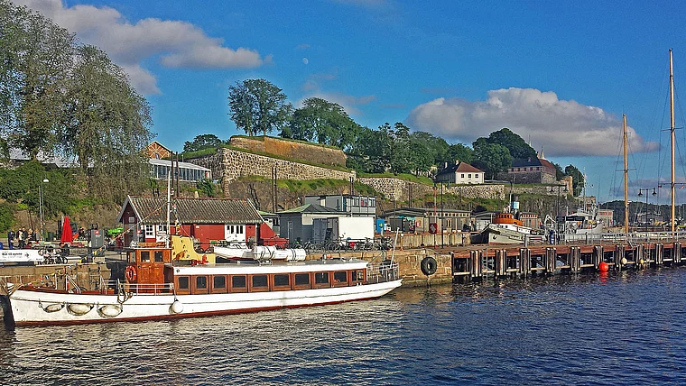 Oslo Festung Akershus von fern