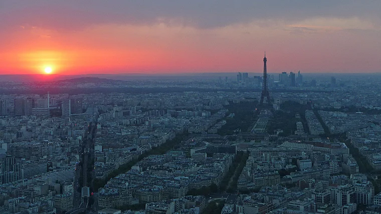 Paris Tour de Montparnasse Ausblick Sonnenuntergang