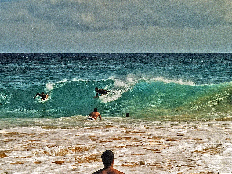 Hawaii Oahu Sunset Beach Surfer