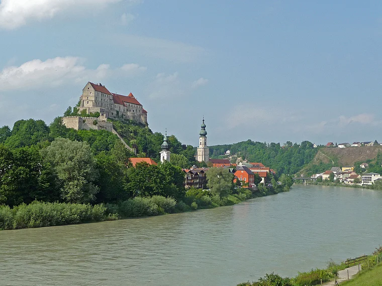 Burghausen Blick über die Salzach