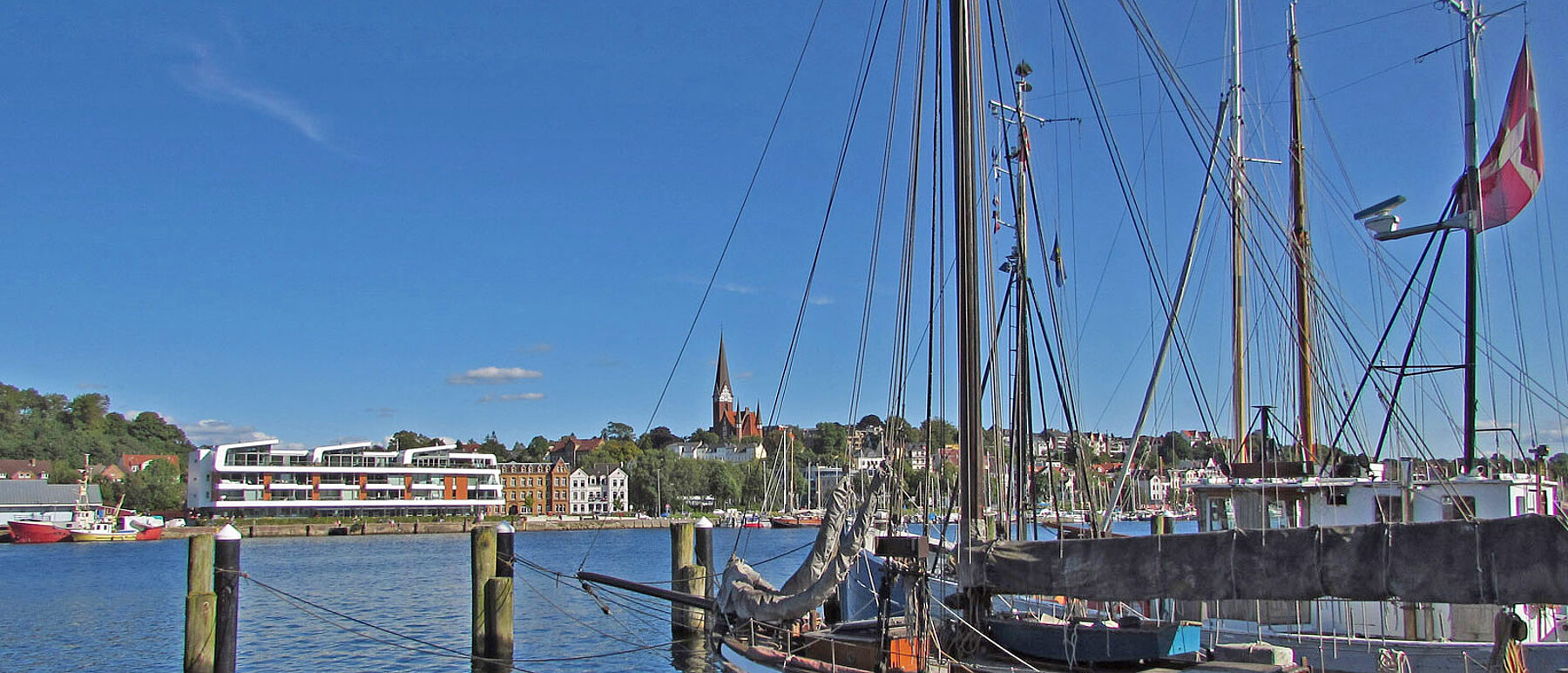 Flensburg Hafen Segelschiffe
