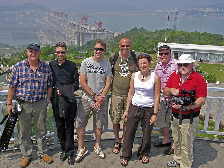 Jangtsekiang Drei Schluchten Staudamm Gruppenfoto