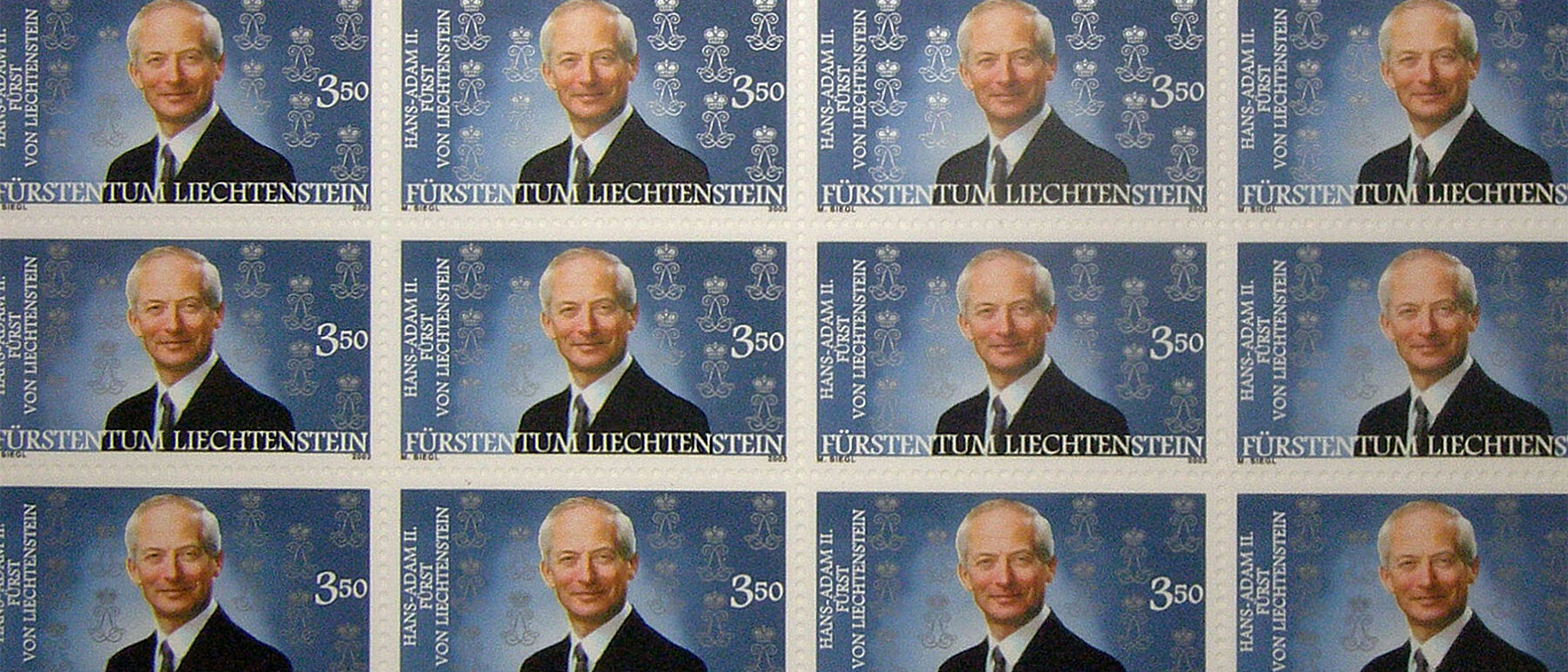 Liechtenstein Briefmarken mit Fürst Hans Adam