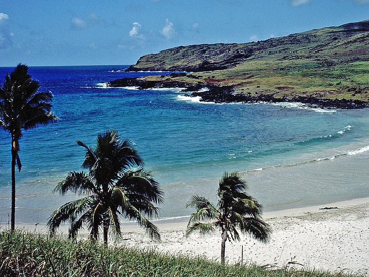 Osterinsel Anakena Strand