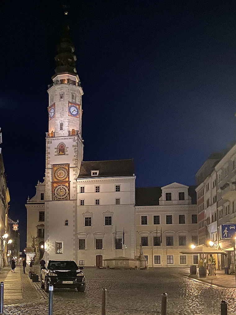 Görlitz Rathaus Nachtaufnahme