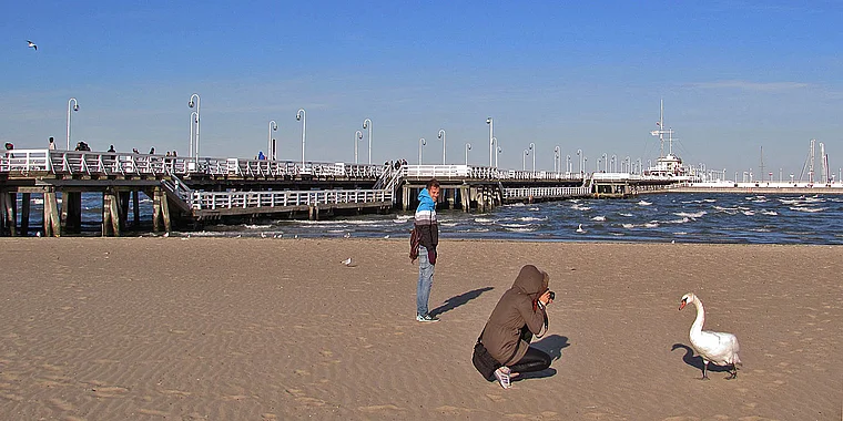 Zoppot Strand Seebrücke