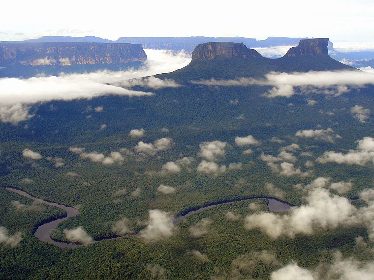 Venezuela Gran Sabana Tepuis Luftaufnahme