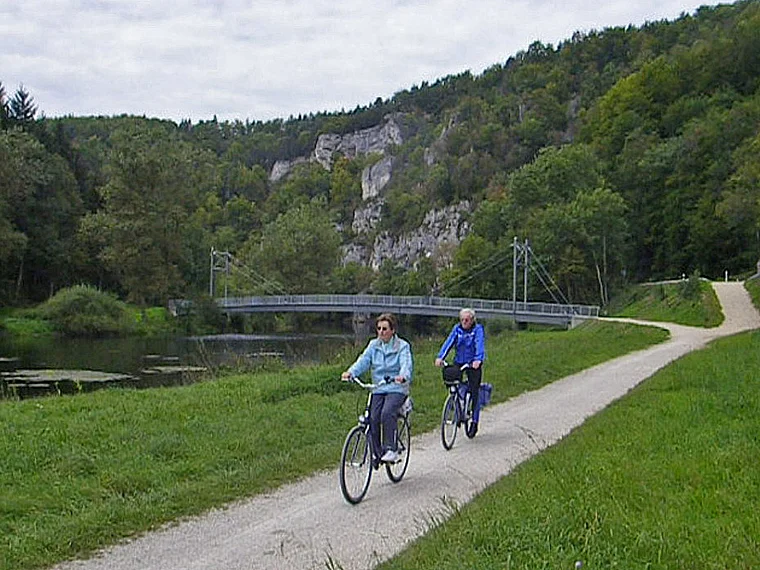 Langenbrunn Donau Radweg Fußgängerbrücke