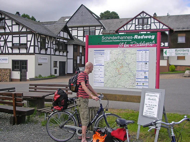 Hunsrück Schinderhannes Radweg Infotafel Neuerkirch