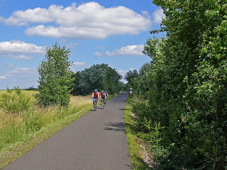 Hunsrück Schinderhannes Radweg mit Radfahrern
