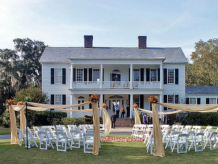 South Carolina Litchfield Plantation Herrenhaus außen
