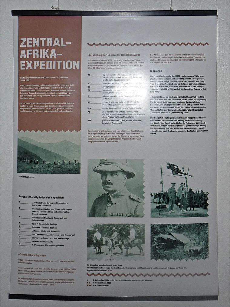 Ruanda Kigali Herzog zu Mecklenburg Infotafel