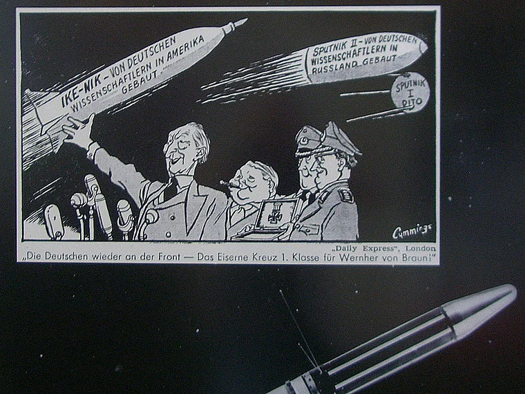 Usedom Peenemünde Museum Karikatur mit Adenauer