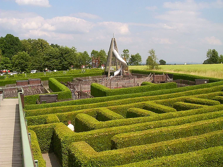 Kleinwelka Irrgarten Totale von oben