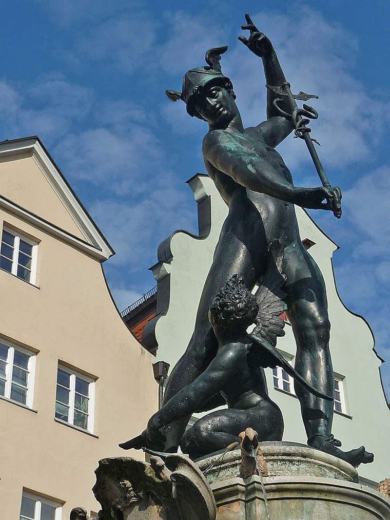 Augsburg Merkurbrunnen nah
