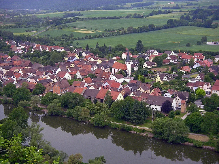 Trennfeld Main von oben