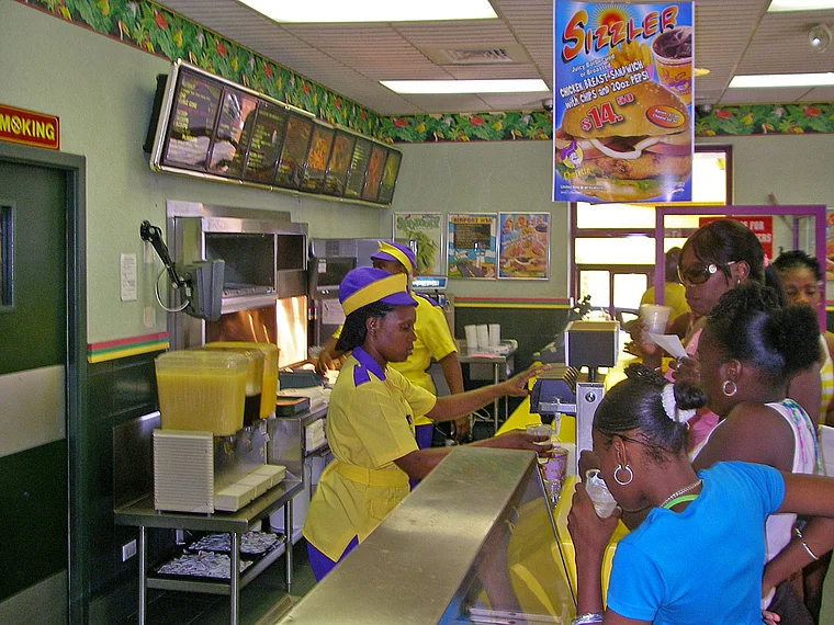 Barbados Fast Food Restaurant innen