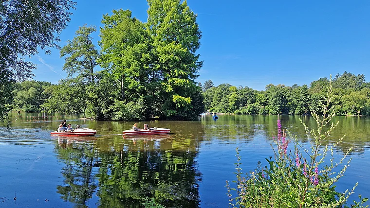 Darmstadt Steinbrücker Teich Tretboote