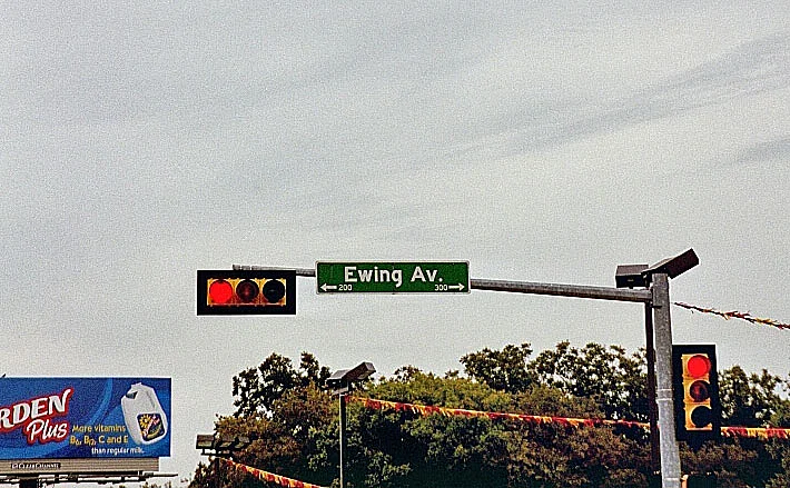 Dallas Texas Straßenschild Ewings Avenue