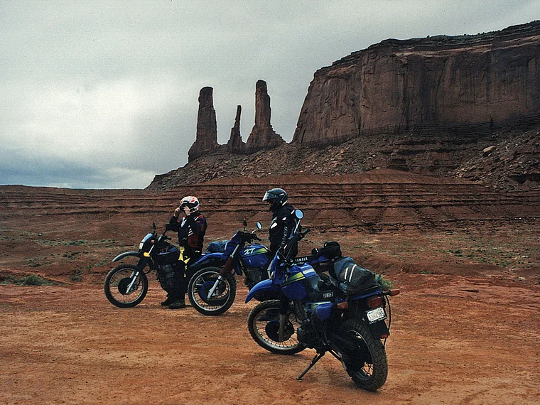 Monument Valley Motorradfahrer