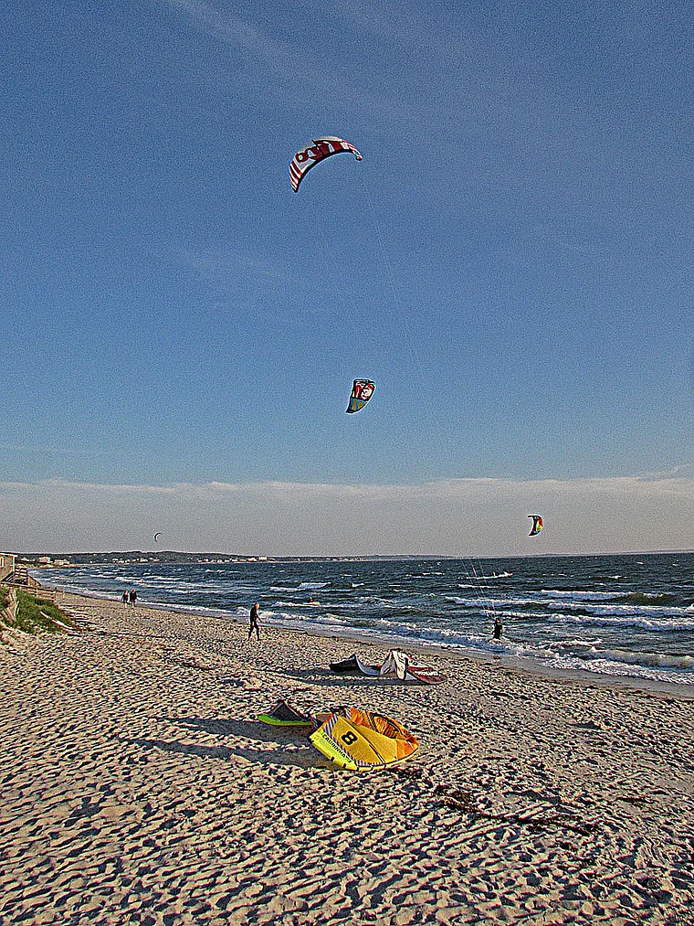 Massachusetts Cape Cod West Falmouth Kite Surfer