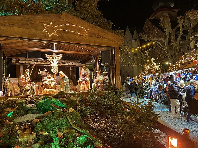 Rüdesheim Weihnachtsmarkt Krippe
