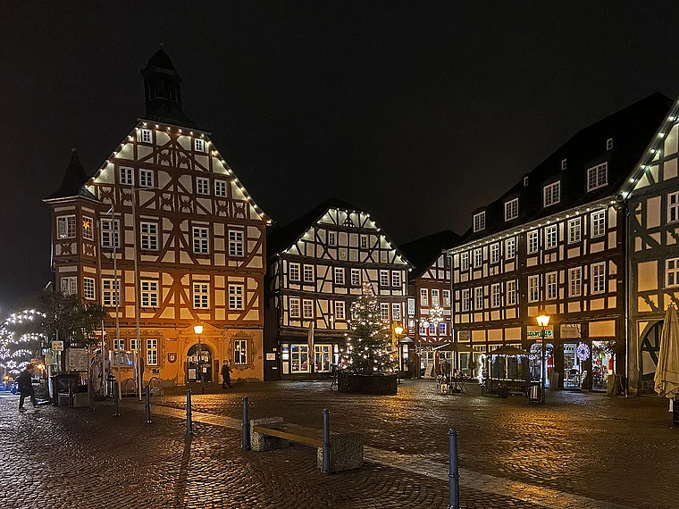 Grünberg Marktplatz Advent