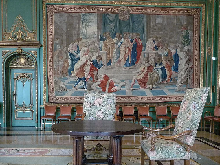 Essen Villa Hügel Speisesaal Gobelin