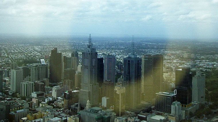 Melbourne Eureka Tower Aussicht auf Skyline