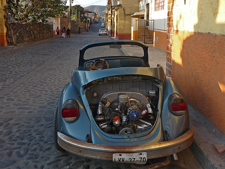 Mexiko VW Käfer ohne Motorhaube
