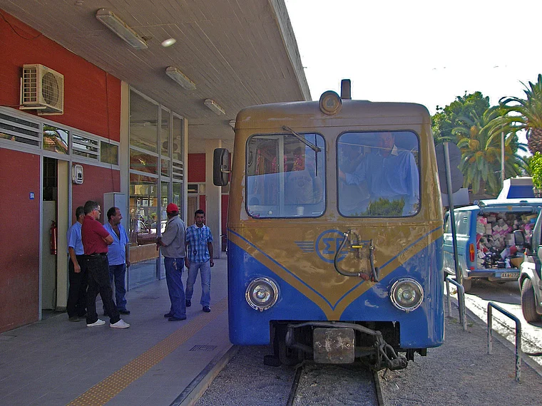 Peloponnes Diakofto Bahnhof Zahnradbahn