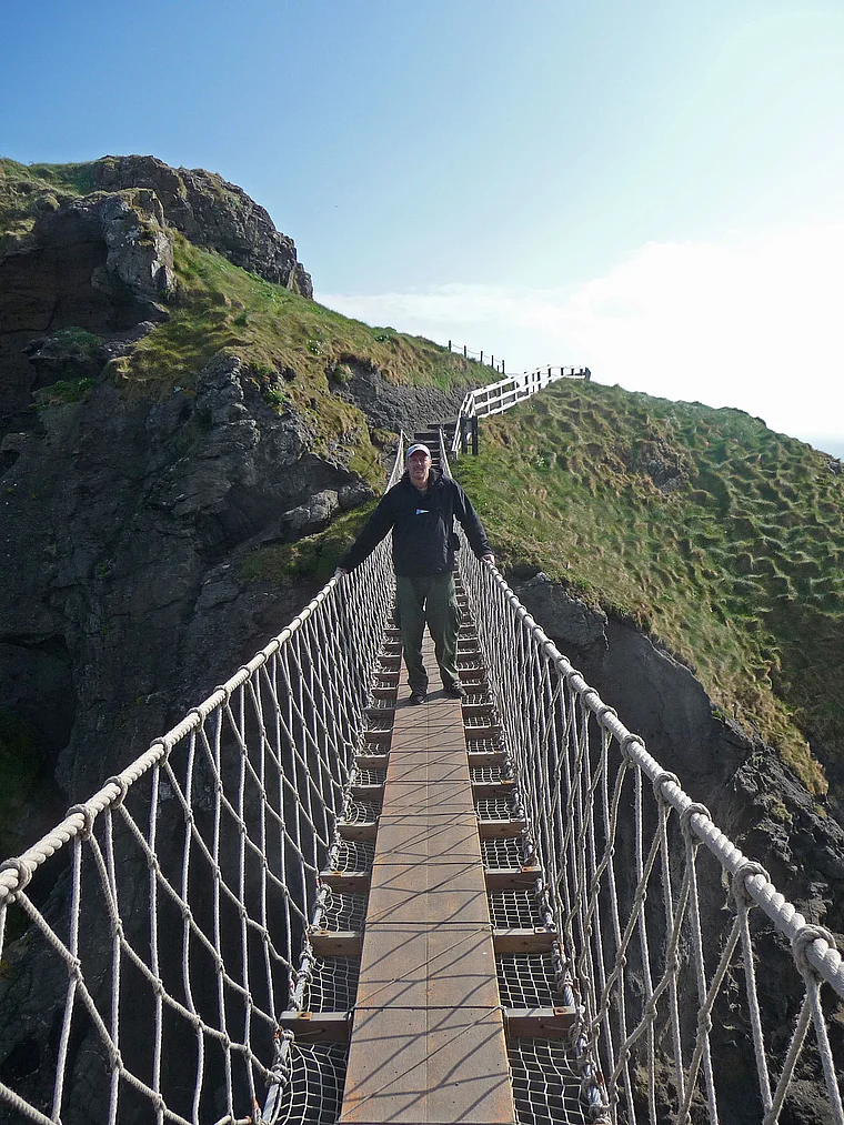 Nordirland auf der Carrick-a-Rede Rope Bridge