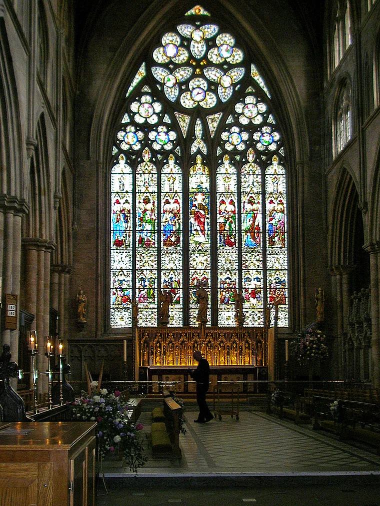 Yorkshire Ripon Kathedrale Buntglasfenster