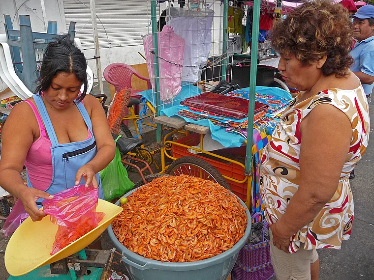 Mexiko Markt Krabben