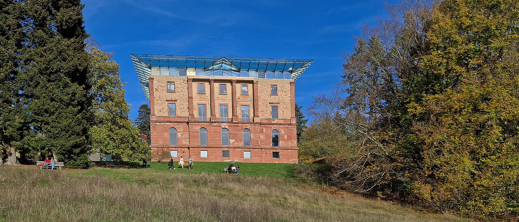 Wiesbaden Schloss Platte Herbst