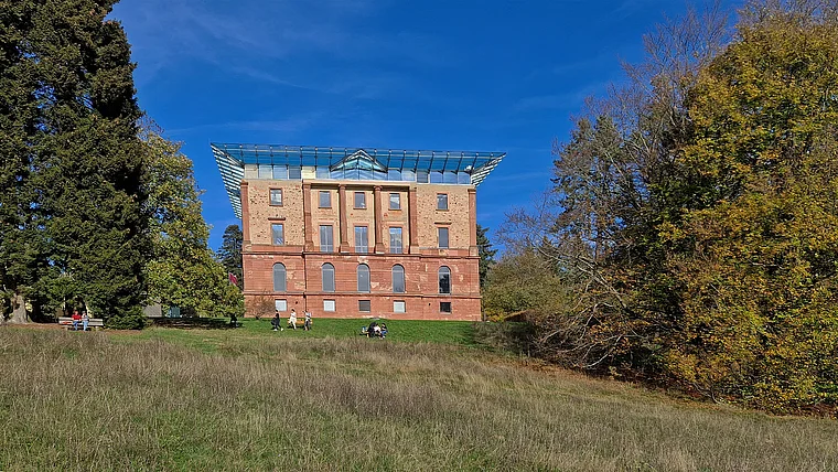 Wiesbaden Schloss Platte Herbst