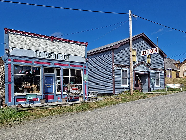 Kanada British Columbia Atlin Globe Theatre Garrett Store