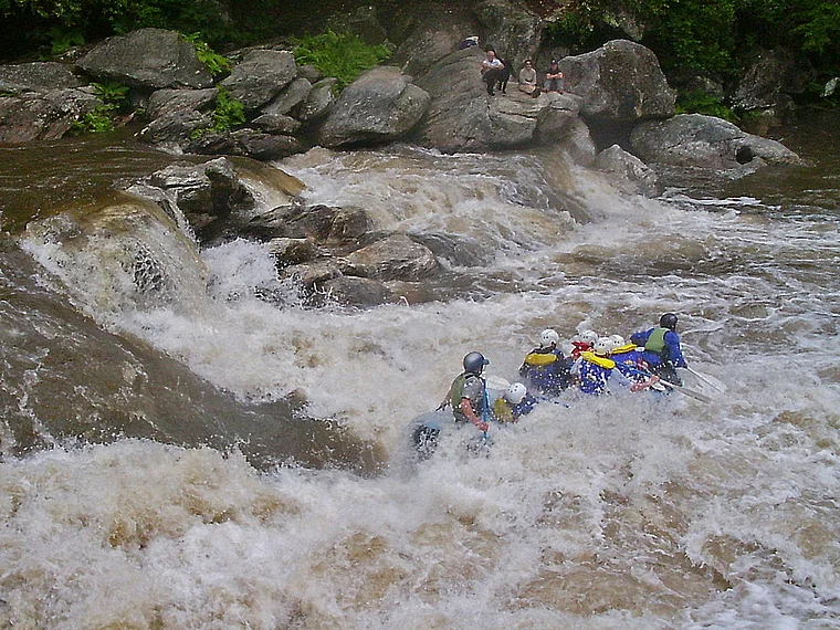 Blue Ridge Mountains Chattooga River Wildwasser Rafting Stromschnelle
